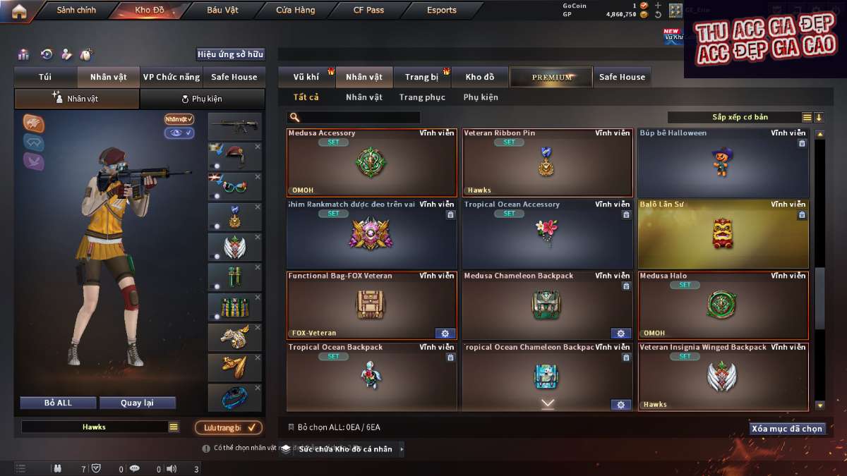 shop acc cf uy tin gia re